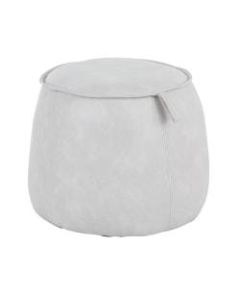 LumiSource Round Ottoman, Gray