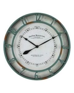 FirsTime & Co. Timeworn Aqua Wall Clock, Turquoise