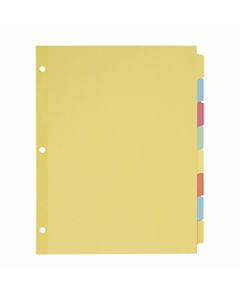 Avery Plain Tab Write-On Dividers, 8 1/2in x 11in, Multicolor, 8-Tab, Case Of 24