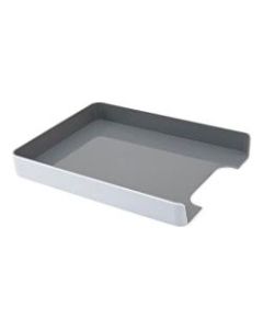 Fusion Letter Tray, 1 3/4inH x 10inW x 12 3/4inD, White/Gray