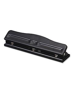 OIC Adjustable 3-Hole Punch, Black