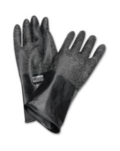 NORTH 14in Unsupported Butyl Gloves - Chemical Protection - 8 Size Number - Butyl - Black - Water Resistant, Durable, Chemical Resistant, Ketone Resistant, Rolled Beaded Cuff, Comfortable, Abrasion Resistant, Cut Resistant, Tear Resistant