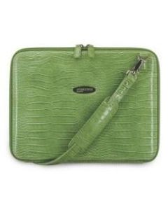 Mobile Edge Faux-Croc TechStyle Portfolio Case - Clamshell - Shoulder Strap - EVA (Ethylene Vinyl Acetate) - Green