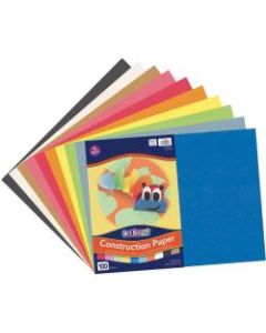 Rainbow Super Value Construction Paper, 12in x 18in, Assorted Colors, Pack Of 100