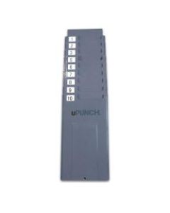 uPunch HNTCR10 Expandable Adjustable Time Card Rack, 10 Pockets, 4inH x 7 5/8inW x 4 1/2inD, Gray