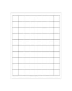 Office Depot Brand Weather-Resistant Laser Labels, Square, LL245WR, 1in x 1in, White, Pack Of 8,000 Labels
