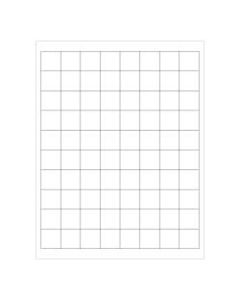 Office Depot Brand Weather-Resistant Laser Labels, Square, LL245WR, 1in x 1in, White, Pack Of 8,000 Labels