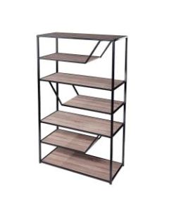 Southern Enterprises Barsby 68inH Etagere Bookcase, Brown