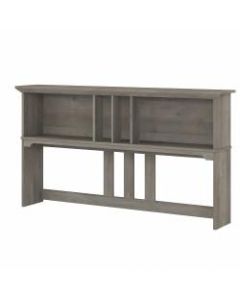 Bush Furniture Salinas 60inW Hutch For L-Shaped Desk, Driftwood Gray, Standard Delivery