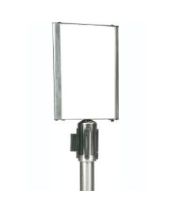 CSL Double-Sided Sign Holder For 9ft Stanchion, 10in x 12in, Silver