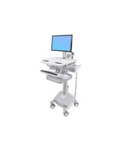 Ergotron StyleView - Cart - for LCD display / PC equipment (open architecture) - lockable - medical - aluminum, zinc-plated steel, high-grade plastic - screen size: up to 22in - output: 120 V - 40 Ah - lithium - TAA Compliant