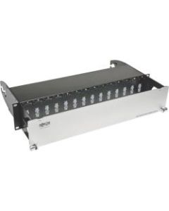 Tripp Lite High Density Rackmount Fiber Enclosure Panel 14 Cassette 2URM - 2U High - 19in Wide - Rack-mountable"