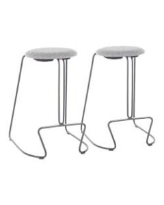 LumiSource Finn Counter Stools, Charcoal Seat/Gray Frame, Set Of 2 Stools