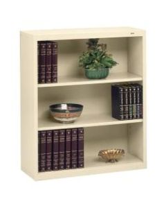Tennsco Metal 3-Shelf Bookcase, Putty