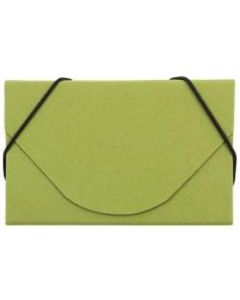 JAM Paper Business Card Case With Elastic Closure, Lime Green