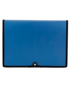 Office Depot Brand Plastic Expanding File, 7 Pocket, Expansion 6in, 8 1/2in x 11in, Letter, Dark Blue, Pack of 1
