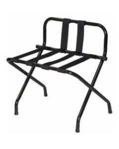 CSL High-Back Luggage Racks With Back Webbing, 26inH x 24inW x 16inD, Black, Pack Of 6 Racks