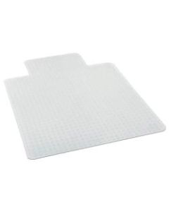 Deflecto Glass Clear Chair Mat, For Medium Pile Carpets, With Lip, 36in x 48in, Clear
