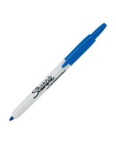 Sharpie Retractable Permanent Markers, Fine Point, Blue, Box Of 12