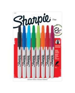 Sharpie Retractable Permanent Markers, Fine Point, Assorted Colors, Pack Of 8 Markers