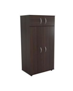 Inval 4 Door Wardrobe Armoire, Espresso-Wengue