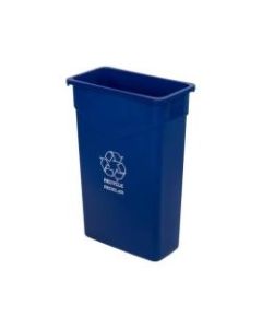 Carlisle TrimLine Recycle Can, 23 Gallons, Blue