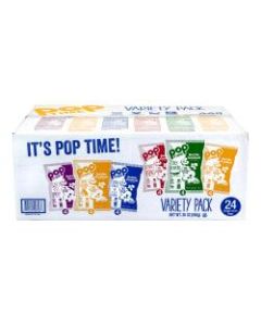 POPtime Kettle Cooked Popcorn Variety Case, 1 Oz, Case Of 24 Packs