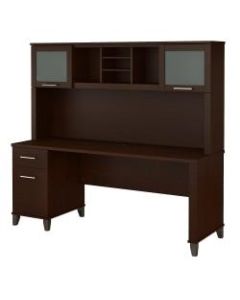 Bush Furniture Somerset Office Desk With Hutch, 72inW, Mocha Cherry, Standard Delivery