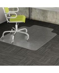 Deflecto DuraMat Chair Mat For Low-Pile Carpet, Wide Lip, 45inW x 53inD, Clear