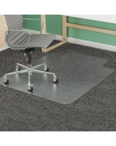 Deflect-O SuperMat Medium Weight Chair Mat For Carpet, 60in x 46in (25in x 12in Lip), Clear