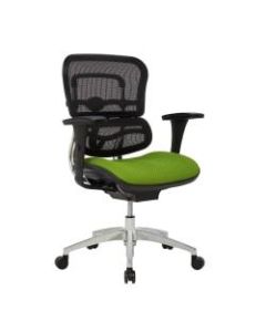 WorkPro 12000 Series Ergonomic Mesh/Premium Fabric Mid-Back Chair, Black/Lime