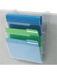 Deflect-O Stackable Wall DocuPocket, Letter Size, Clear, Pack Of 3