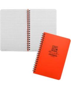 Rite in the Rain All-Weather Spiral Notebooks, Side, 4-5/8in x 7in, 64 Pages (32 Sheets), Orange, Pack Of 6 Notebooks