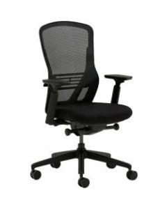 Allermuir Ousby Ergonomic Fabric Mid-Back Task Chair, Black/Ink