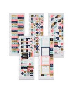 TUL Discbound Notebook Sticker Sheets, 3in x 8-1/2in, Assorted, 10 Sheets, 2 Sheets of 5 Designs