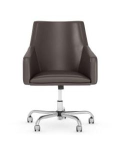 Bush Business Furniture London Mid-Back Box Chair, Brown, Standard Delivery