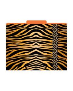 Barker Creek Tab File Folders, 8 1/2in x 11in, Letter Size, Tiger, Pack Of 12