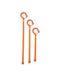 Ergodyne Squids 3540M Tie Hooks, 15-13/16in, Orange, Pack Of 6 Hooks