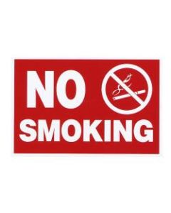 Advantus "No Smoking" Wall Sign, 12in x 8in, Red/White