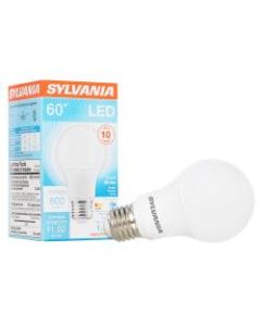 Sylvania A19 800 Lumens LED Bulbs, 8.5 Watt, 4100 Kelvin, Pack Of 6 LED Bulbs