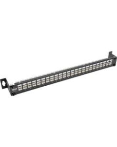 Tripp Lite 24-Port 1U Rack-Mount Patch Panel for Cat 5e Cat 6 RJ45 Ethernet Feedthrough STP Shielded w/ 90 Degree Down Angle Ports - Patch panel - RJ-45 X 24 - black - 1U - 19in - TAA Compliant