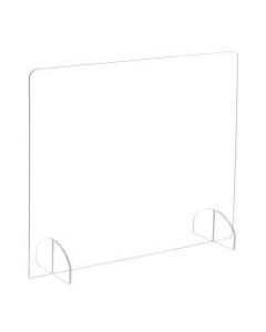 Safco Portable Freestanding Acrylic Sneeze Guard, 23-1/2inH x 29-1/2inW x 8inD, Clear