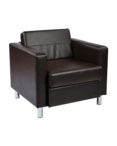 Office Star Avenue Six Pacific Arm Chair, Espresso/Chrome