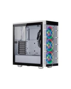 Corsair iCUE 465X RGB Mid-Tower ATX Smart Case - White - Mid-tower - White - Steel, Tempered Glass - 6 x Bay - 3 x 4.72in x Fans Installed - 0 - Mini ITX, Micro ATX, ATX Motherboard Supported