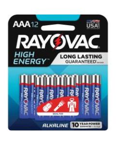 Rayovac Alkaline AAA Batteries - For Multipurpose - AAA - 144 / Carton