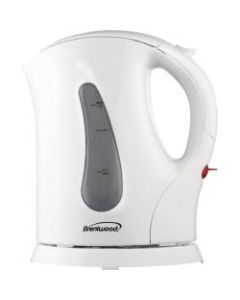 Brentwood Cordless Plastic Tea Kettle, 1L, White