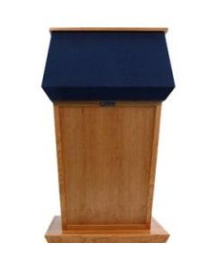 AmpliVox SN3040 - Patriot Lectern - Skirted Base - 51in Height x 31in Width x 23in Depth - Clear Lacquer, Mahogany - Hardwood Veneer, Solid Hardwood
