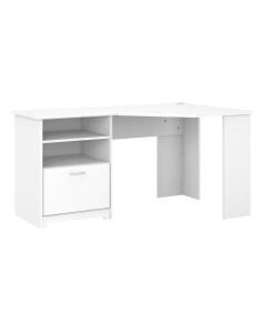Bush Furniture Cabot Corner Desk, 60inW, White, Standard Delivery