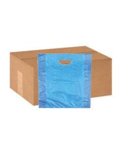 Elkay Plastics Plastronic High-Density Polyethylene Merchandise Bags With Die-Cut Handles, 16inH x 24inW x 4inD, Blue, Pack Of 500 Bags