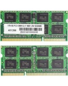 VisionTek 16GB (2 x 8GB) DDR3 SDRAM Memory Kit - 16 GB (2 x 8GB) - DDR3-1600/PC3-12800 DDR3 SDRAM - 1600 MHz - SoDIMM - Lifetime Warranty